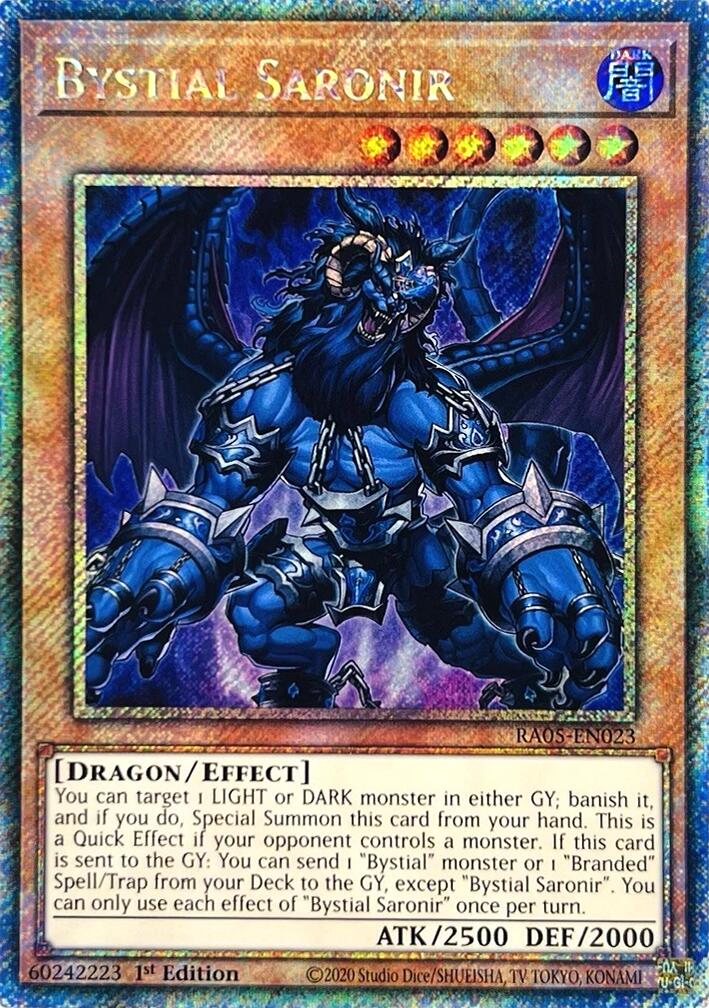 Bystial Saronir (Platinum Secret Rare) [RA05-EN023] Platinum Secret Rare | Exor Games New Glasgow