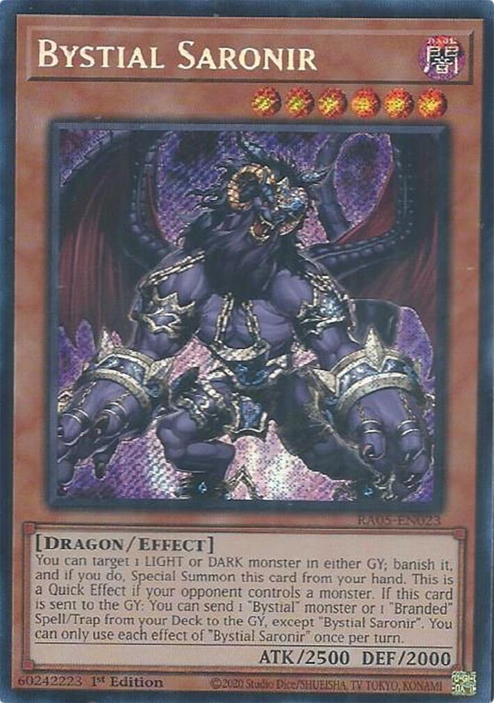 Bystial Saronir (Secret Rare) [RA05-EN023] Secret Rare | Exor Games New Glasgow