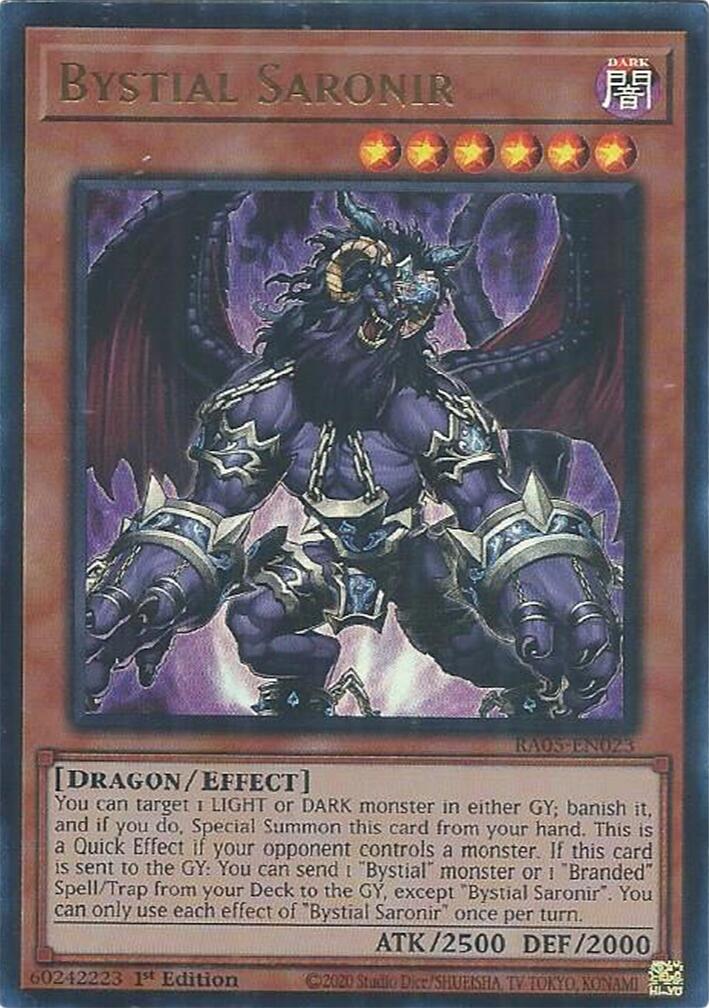 Bystial Saronir (Ultra Rare) [RA05-EN023] Ultra Rare | Exor Games New Glasgow