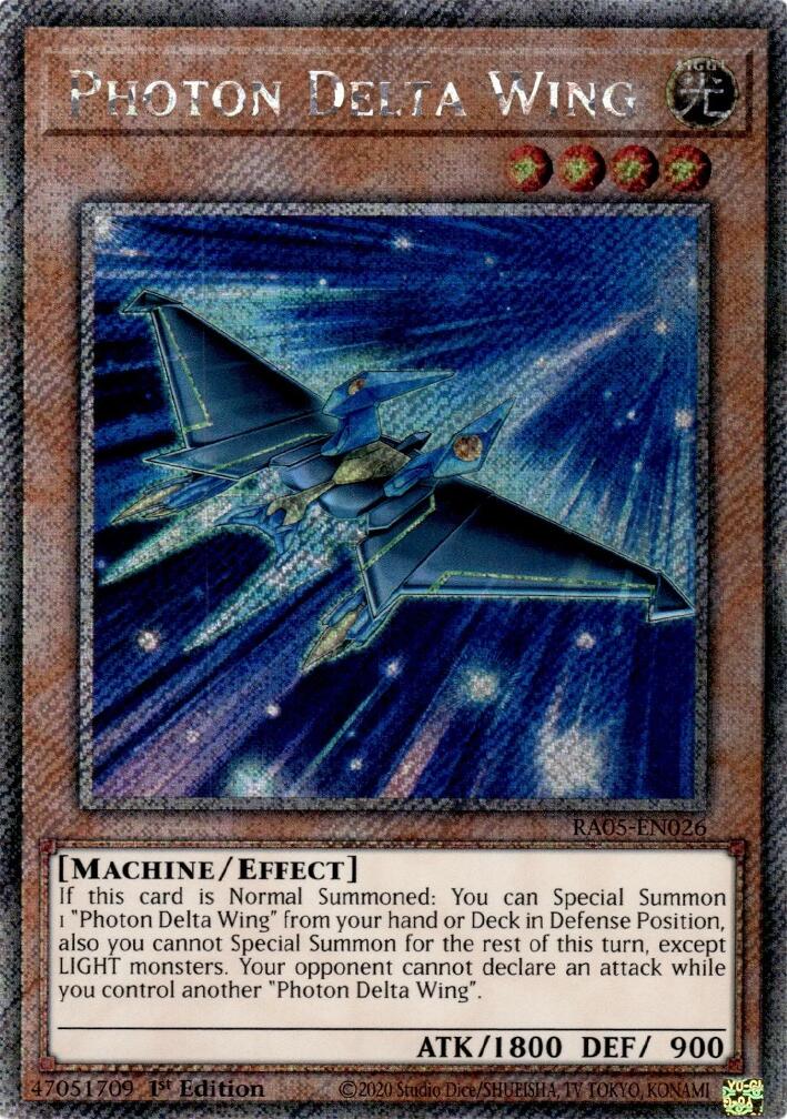 Photon Delta Wing (Platinum Secret Rare) [RA05-EN026] Platinum Secret Rare | Exor Games New Glasgow