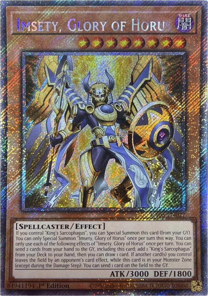 Imsety, Glory of Horus (Platinum Secret Rare) [RA05-EN027] Platinum Secret Rare | Exor Games New Glasgow