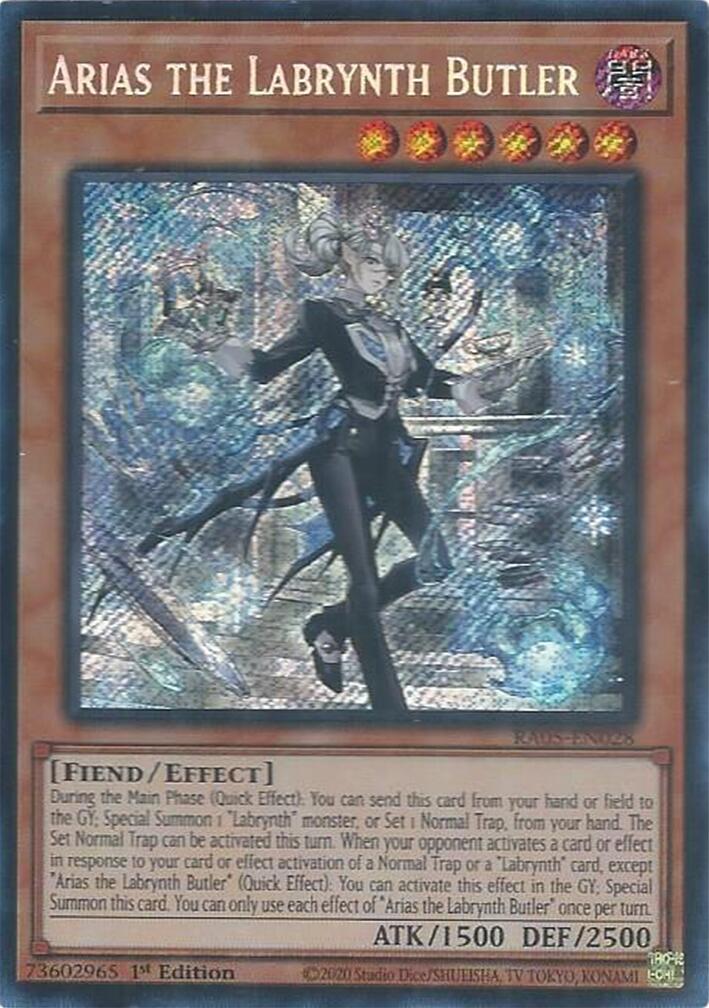 Arias the Labrynth Butler (Secret Rare) [RA05-EN028] Secret Rare | Exor Games New Glasgow