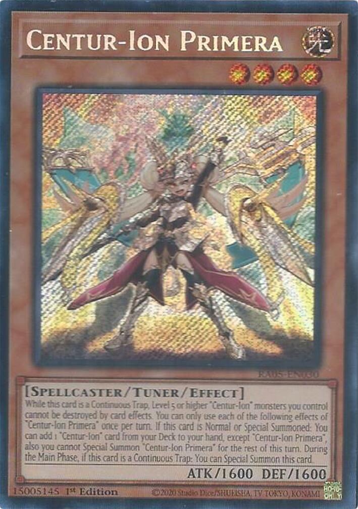 Centur-Ion Primera (Secret Rare) [RA05-EN030] Secret Rare | Exor Games New Glasgow