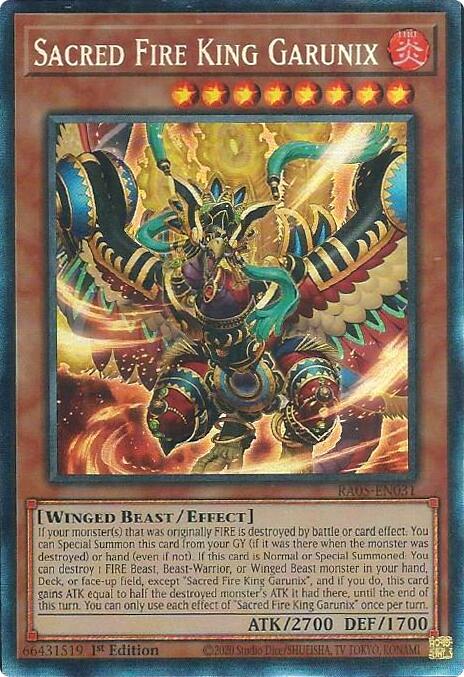 Sacred Fire King Garunix (Collector's Rare) [RA05-EN031] Collector's Rare | Exor Games New Glasgow