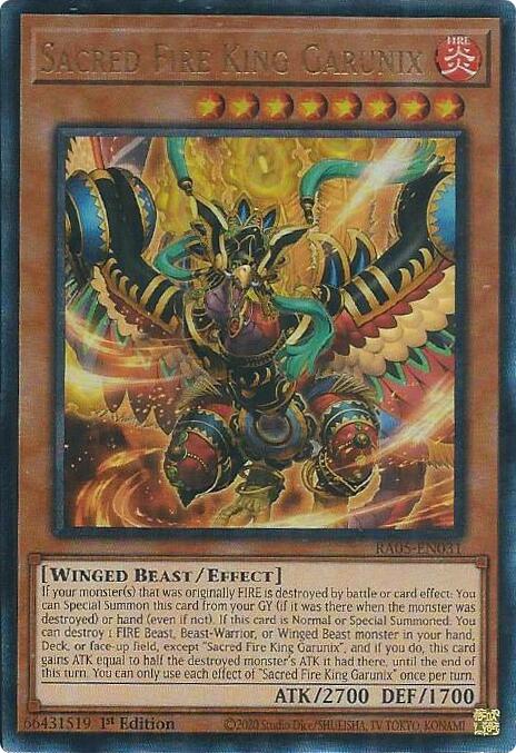 Sacred Fire King Garunix (Ultimate Rare) [RA05-EN031] Ultimate Rare | Exor Games New Glasgow