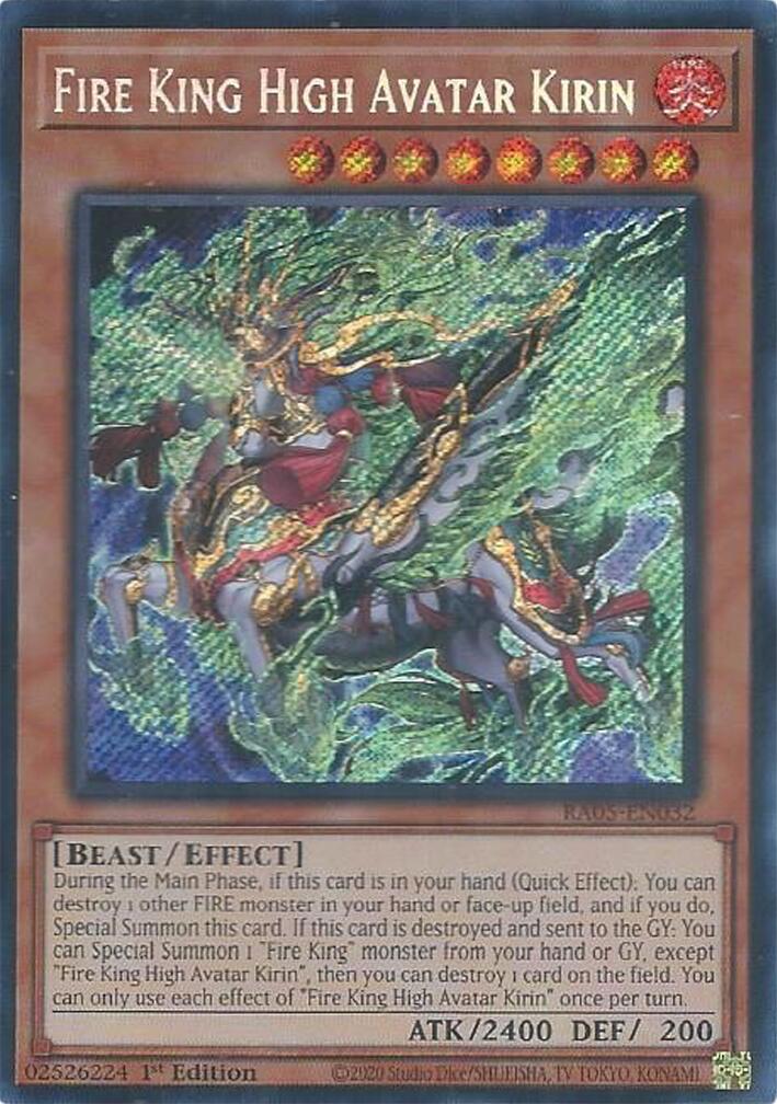 Fire King High Avatar Kirin (Secret Rare) [RA05-EN032] Secret Rare | Exor Games New Glasgow