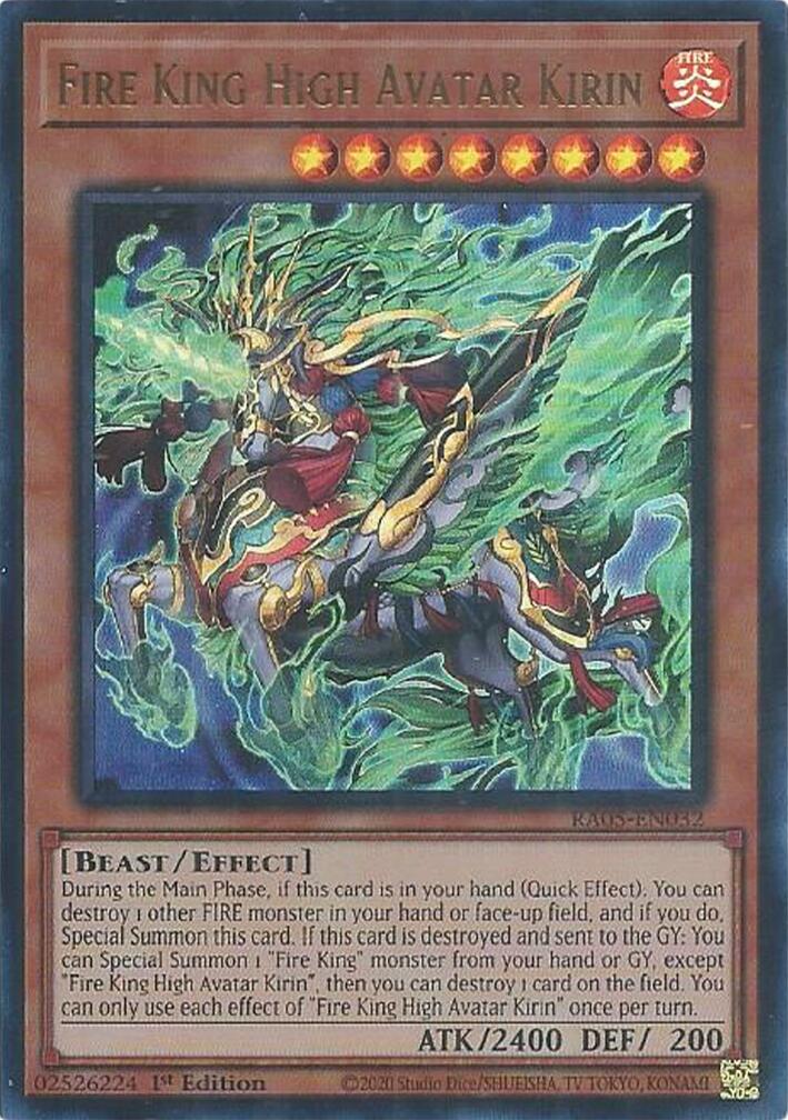 Fire King High Avatar Kirin (Ultra Rare) [RA05-EN032] Ultra Rare | Exor Games New Glasgow