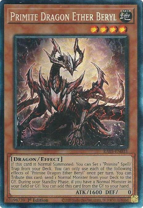 Primite Dragon Ether Beryl (Collector's Rare) [RA05-EN033] Collector's Rare | Exor Games New Glasgow