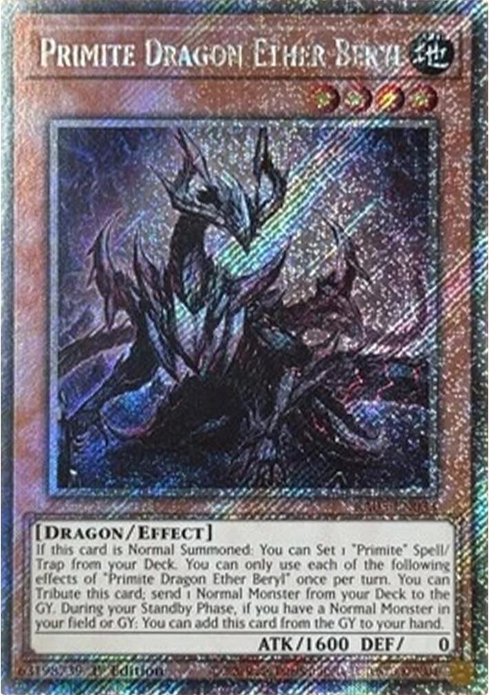 Primite Dragon Ether Beryl (Platinum Secret Rare) [RA05-EN033] Platinum Secret Rare | Exor Games New Glasgow