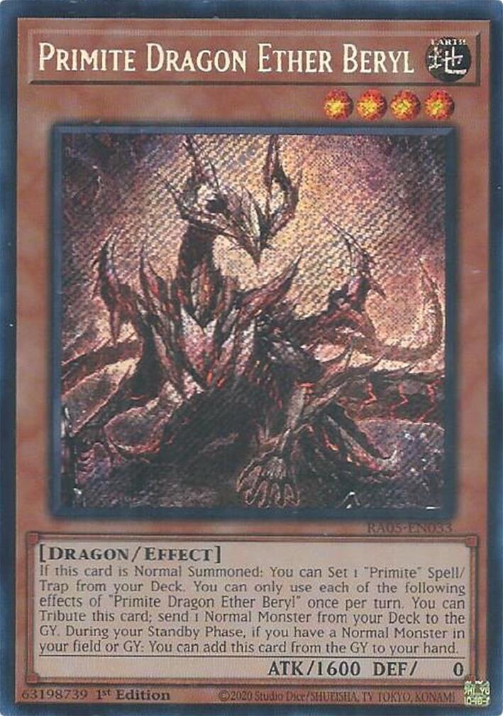 Primite Dragon Ether Beryl (Secret Rare) [RA05-EN033] Secret Rare | Exor Games New Glasgow
