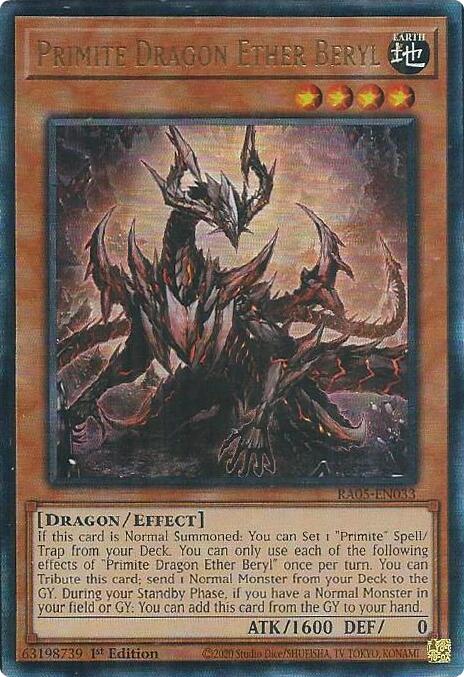 Primite Dragon Ether Beryl (Ultimate Rare) [RA05-EN033] Ultimate Rare | Exor Games New Glasgow