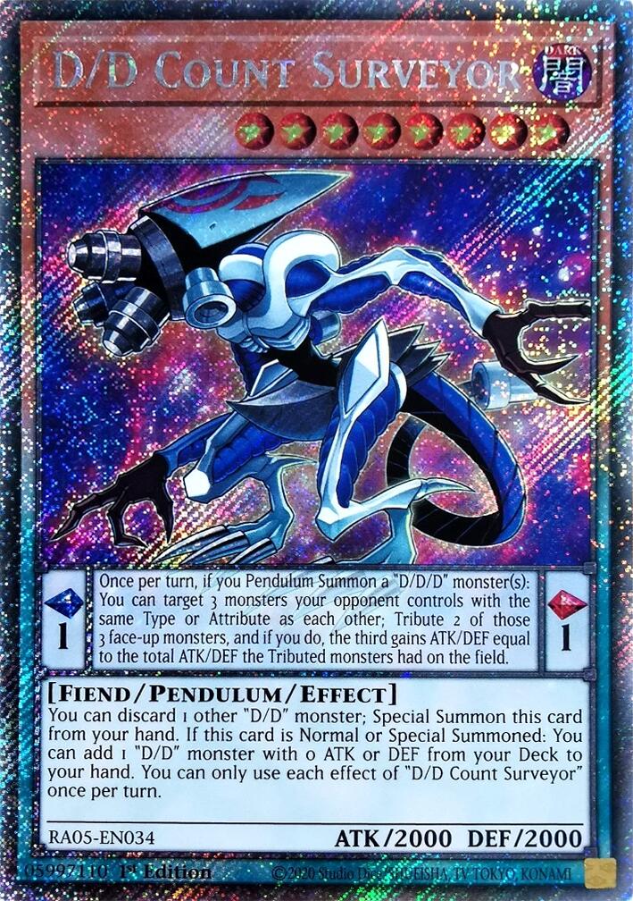 D/D Count Surveyor (Platinum Secret Rare) [RA05-EN034] Platinum Secret Rare | Exor Games New Glasgow