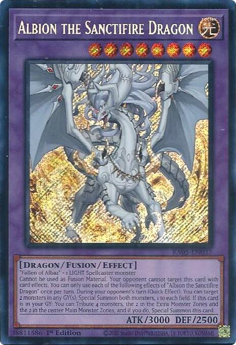 Albion the Sanctifire Dragon (Secret Rare) [RA05-EN037] Secret Rare | Exor Games New Glasgow