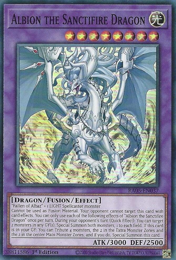 Albion the Sanctifire Dragon [RA05-EN037] Super Rare | Exor Games New Glasgow