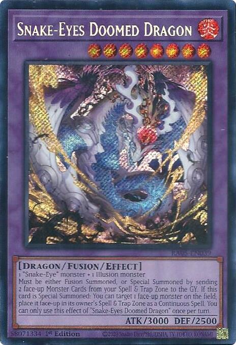 Snake-Eyes Doomed Dragon (Secret Rare) [RA05-EN039] Secret Rare | Exor Games New Glasgow