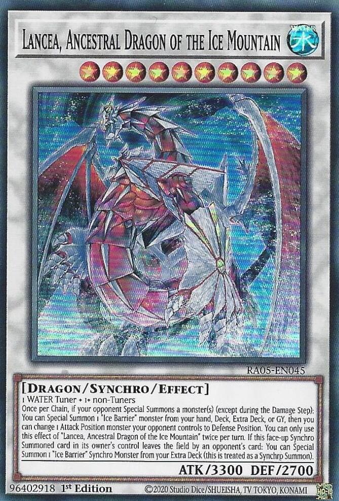 Lancea, Ancestral Dragon of the Ice Mountain [RA05-EN045] Super Rare | Exor Games New Glasgow