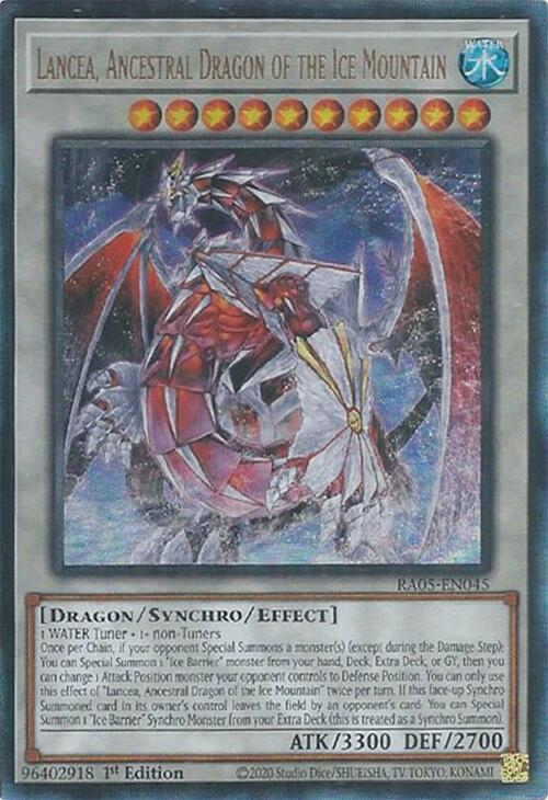 Lancea, Ancestral Dragon of the Ice Mountain (Ultimate Rare) [RA05-EN045] Ultimate Rare | Exor Games New Glasgow