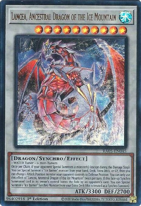Lancea, Ancestral Dragon of the Ice Mountain (Ultra Rare) [RA05-EN045] Ultra Rare | Exor Games New Glasgow