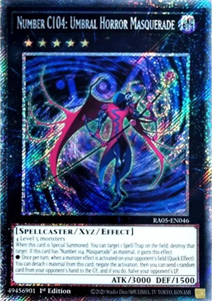 Number C104: Umbral Horror Masquerade (Platinum Secret Rare) [RA05-EN046] Platinum Secret Rare | Exor Games New Glasgow