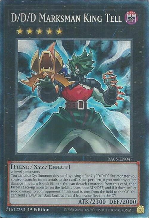 D/D/D Marksman King Tell (Collector's Rare) [RA05-EN047] Collector's Rare | Exor Games New Glasgow