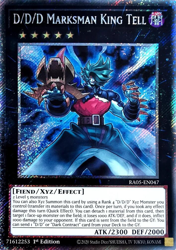 D/D/D Marksman King Tell (Platinum Secret Rare) [RA05-EN047] Platinum Secret Rare | Exor Games New Glasgow