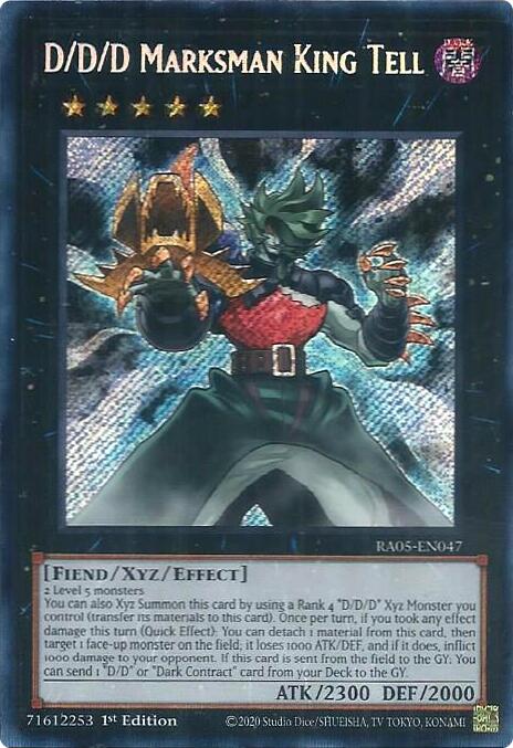 D/D/D Marksman King Tell (Secret Rare) [RA05-EN047] Secret Rare | Exor Games New Glasgow