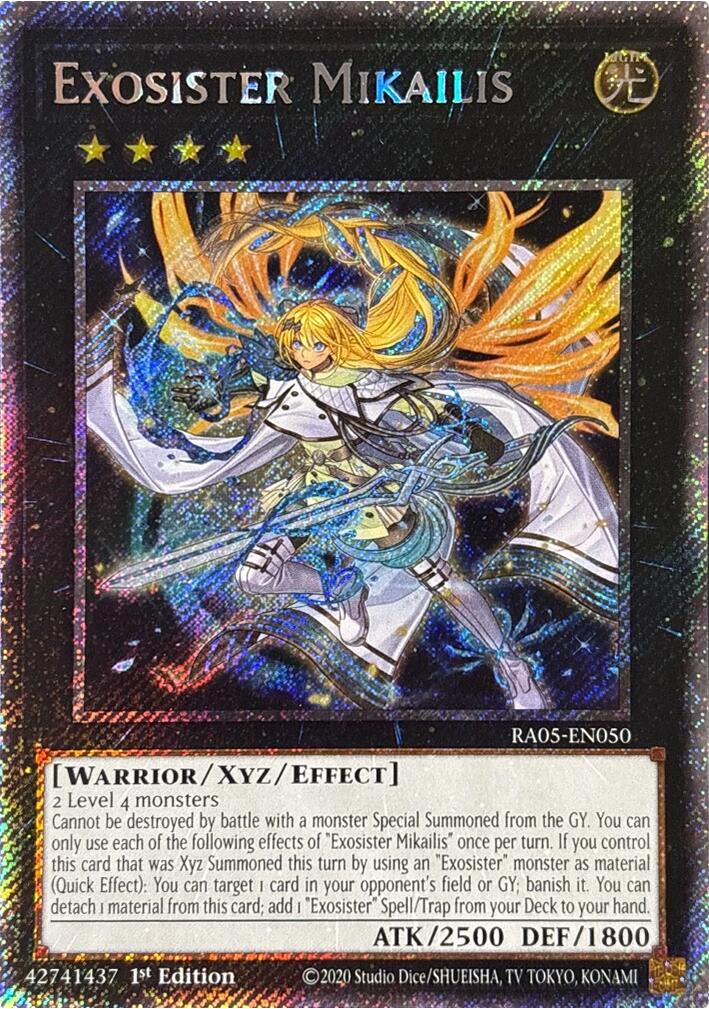 Exosister Mikailis (Platinum Secret Rare) [RA05-EN050] Platinum Secret Rare | Exor Games New Glasgow