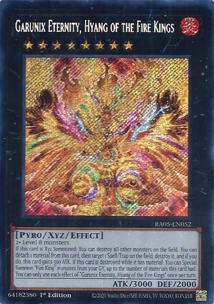 Garunix Eternity, Hyang of the Fire Kings (Secret Rare) [RA05-EN052] Secret Rare | Exor Games New Glasgow