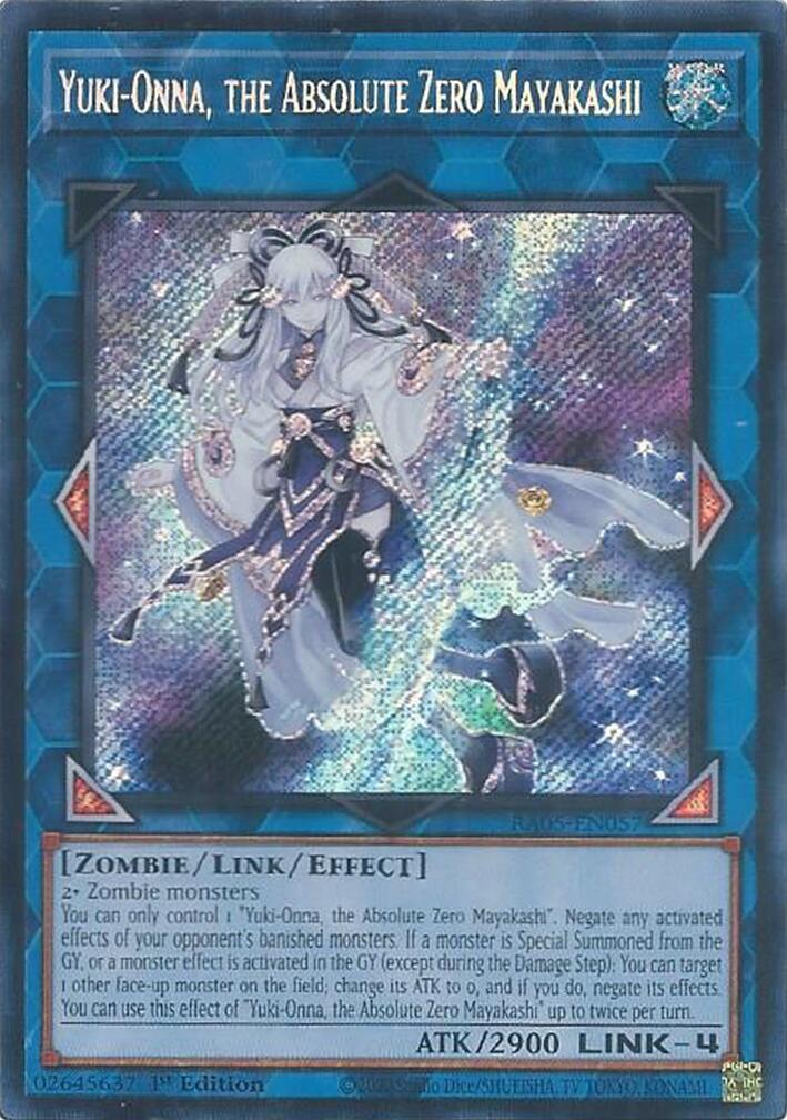 Yuki-Onna, the Absolute Zero Mayakashi (Secret Rare) [RA05-EN057] Secret Rare | Exor Games New Glasgow