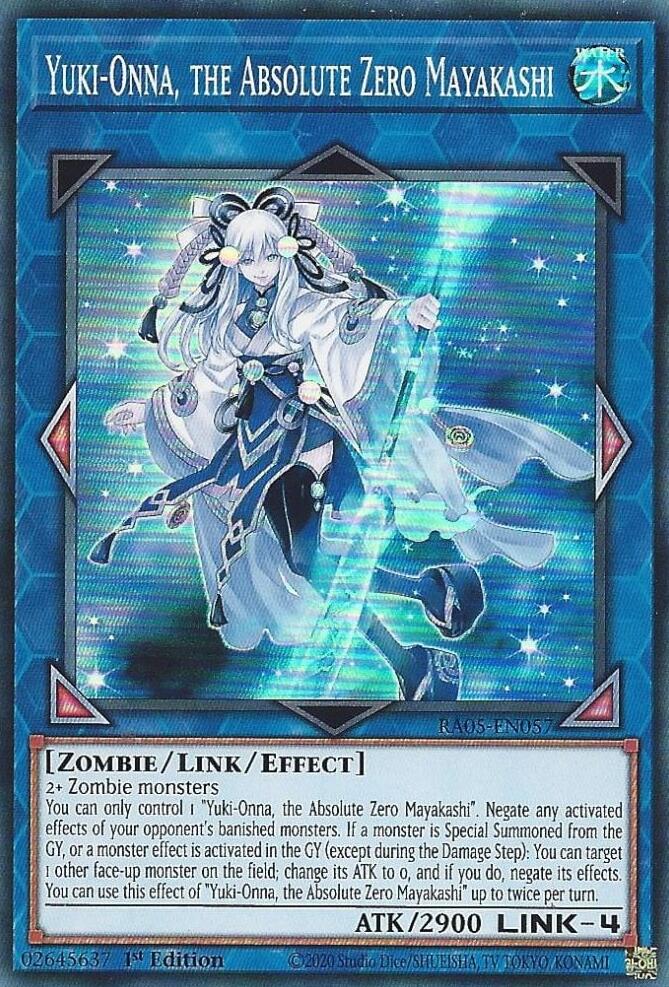 Yuki-Onna, the Absolute Zero Mayakashi [RA05-EN057] Super Rare | Exor Games New Glasgow