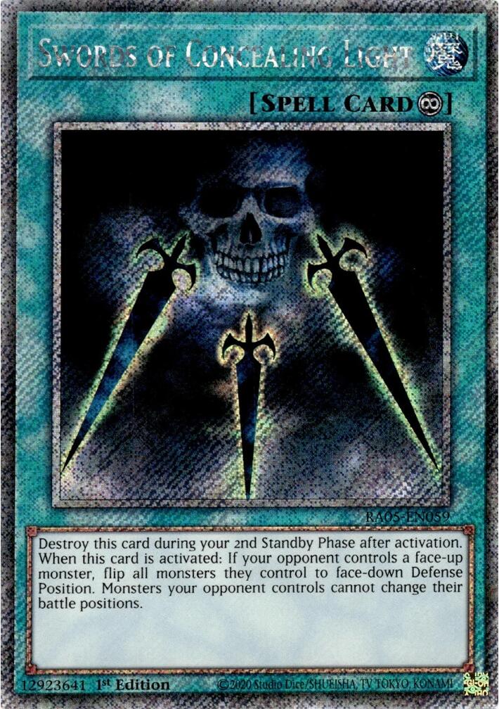Swords of Concealing Light (Platinum Secret Rare) [RA05-EN059] Platinum Secret Rare | Exor Games New Glasgow