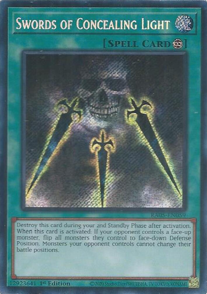 Swords of Concealing Light (Secret Rare) [RA05-EN059] Secret Rare | Exor Games New Glasgow