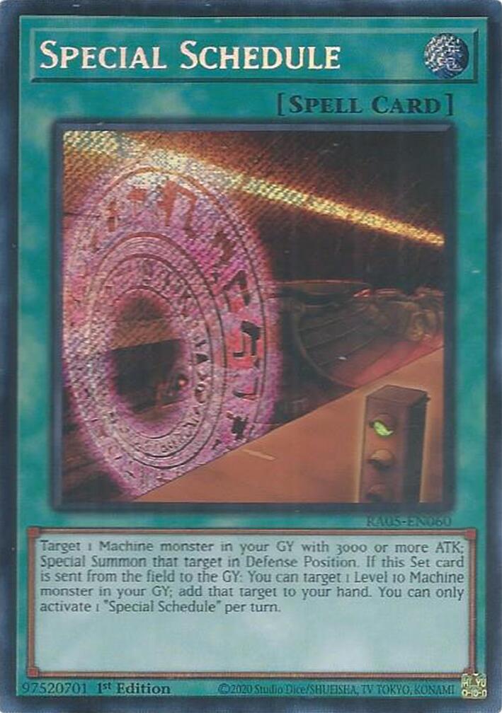 Special Schedule (Secret Rare) [RA05-EN060] Secret Rare | Exor Games New Glasgow