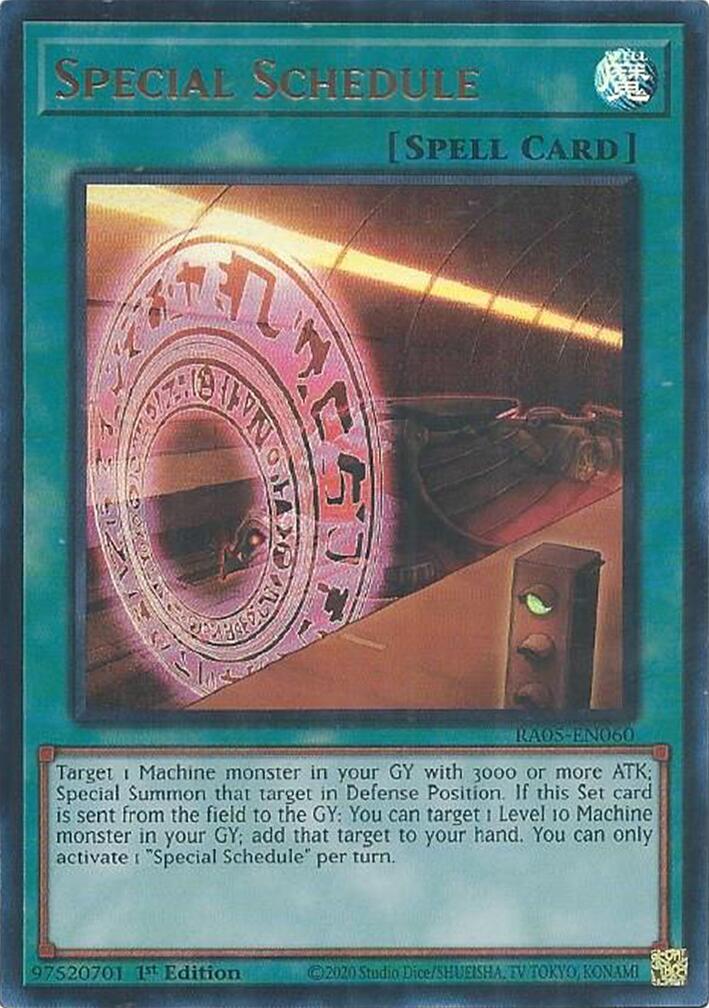 Special Schedule (Ultra Rare) [RA05-EN060] Ultra Rare | Exor Games New Glasgow