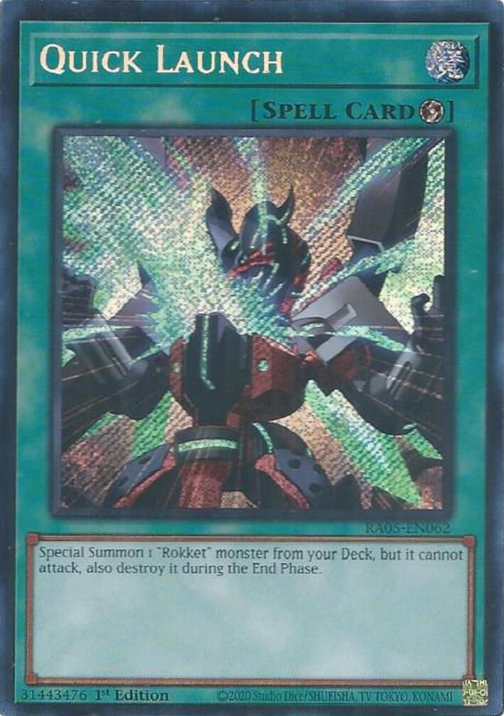 Quick Launch (Secret Rare) [RA05-EN062] Secret Rare | Exor Games New Glasgow