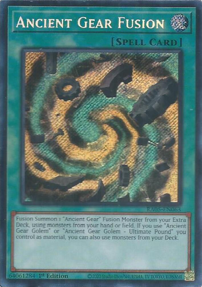 Ancient Gear Fusion (Secret Rare) [RA05-EN063] Secret Rare | Exor Games New Glasgow