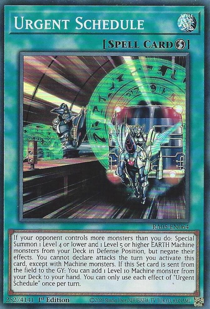 Urgent Schedule [RA05-EN064] Super Rare | Exor Games New Glasgow