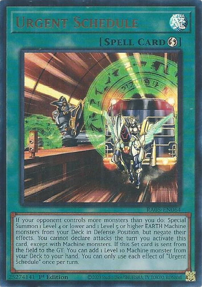 Urgent Schedule (Ultra Rare) [RA05-EN064] Ultra Rare | Exor Games New Glasgow