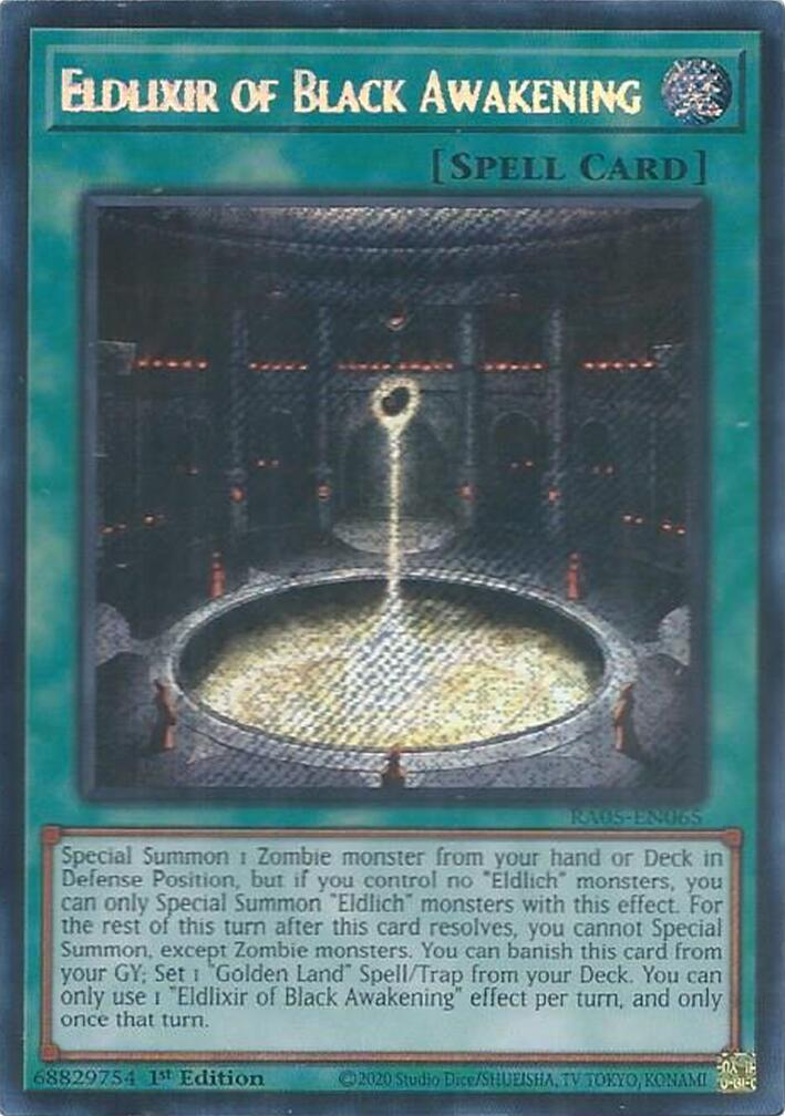 Eldlixir of Black Awakening (Secret Rare) [RA05-EN065] Secret Rare | Exor Games New Glasgow