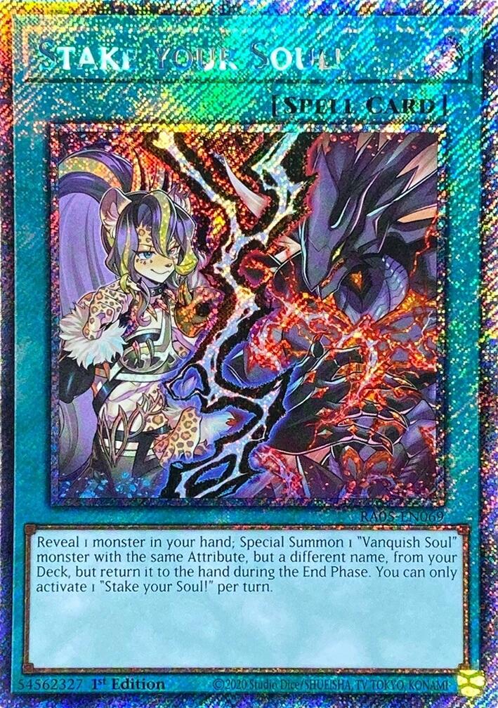 Stake your Soul! (Platinum Secret Rare) [RA05-EN069] Platinum Secret Rare | Exor Games New Glasgow