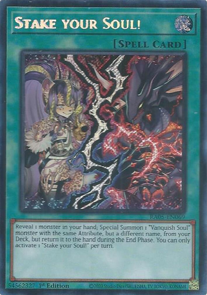 Stake your Soul! (Secret Rare) [RA05-EN069] Secret Rare | Exor Games New Glasgow