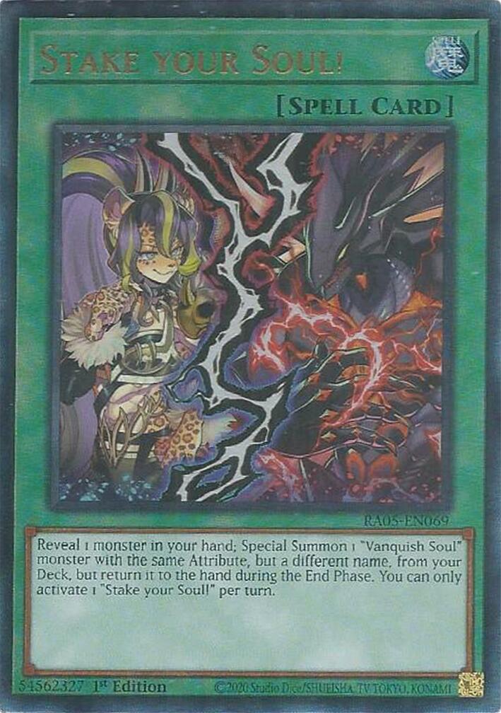 Stake your Soul! (Ultimate Rare) [RA05-EN069] Ultimate Rare | Exor Games New Glasgow