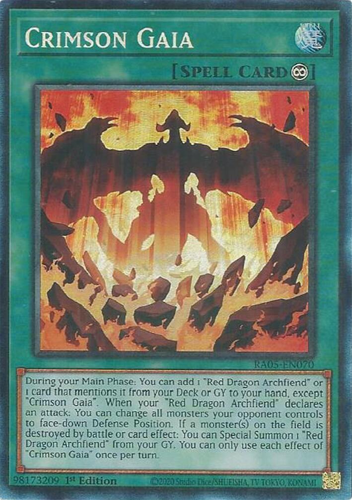 Crimson Gaia (Collector's Rare) [RA05-EN070] Collector's Rare | Exor Games New Glasgow