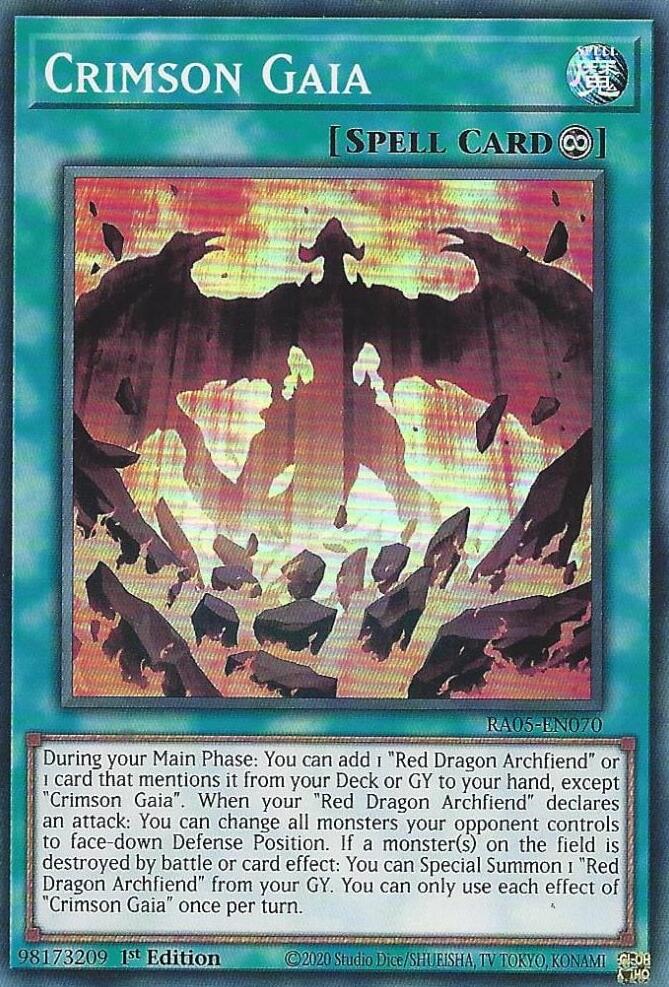 Crimson Gaia [RA05-EN070] Super Rare | Exor Games New Glasgow