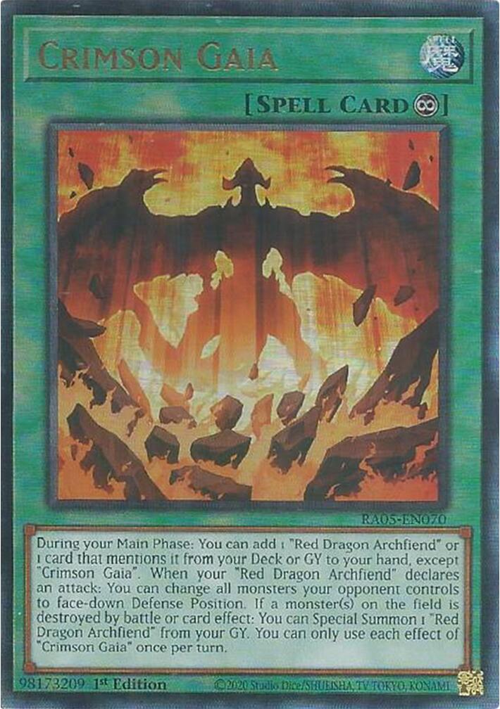 Crimson Gaia (Ultimate Rare) [RA05-EN070] Ultimate Rare | Exor Games New Glasgow