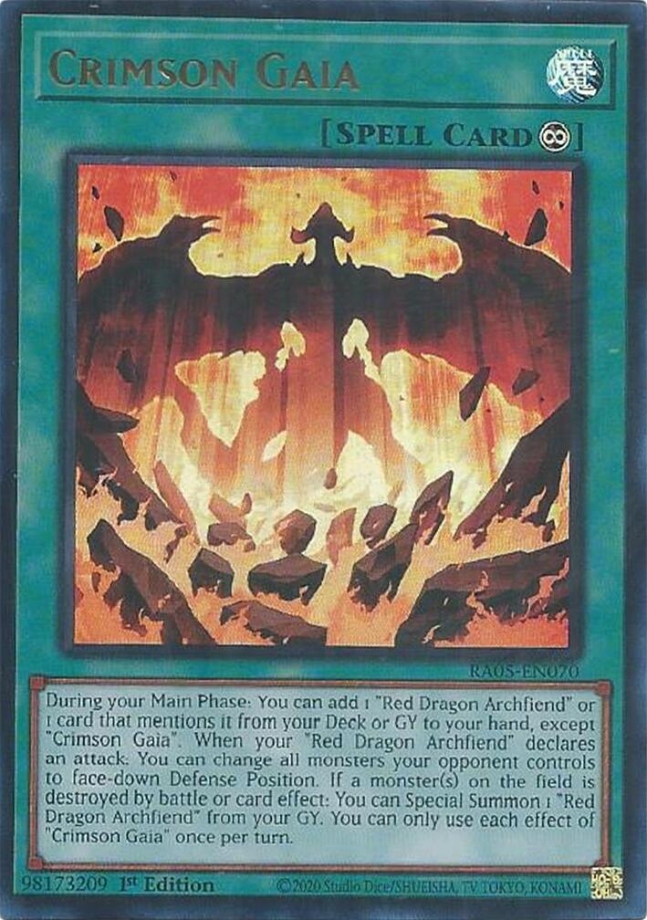 Crimson Gaia (Ultra Rare) [RA05-EN070] Ultra Rare | Exor Games New Glasgow