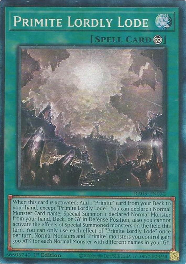 Primite Lordly Lode (Collector's Rare) [RA05-EN072] Collector's Rare | Exor Games New Glasgow