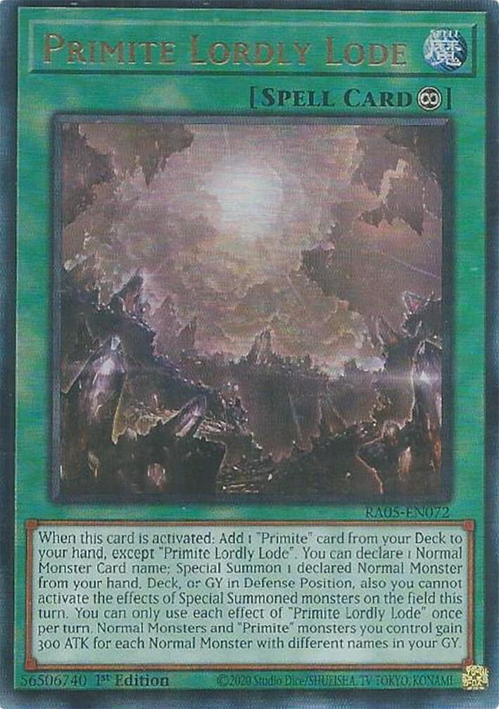Primite Lordly Lode (Ultimate Rare) [RA05-EN072] Ultimate Rare | Exor Games New Glasgow
