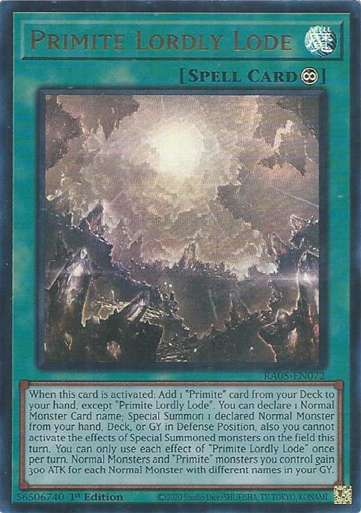 Primite Lordly Lode (Ultra Rare) [RA05-EN072] Ultra Rare | Exor Games New Glasgow