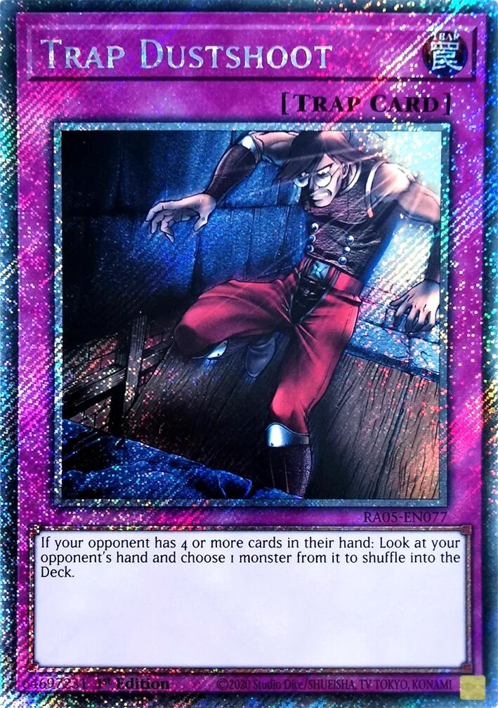 Trap Dustshoot (Platinum Secret Rare) [RA05-EN077] Platinum Secret Rare | Exor Games New Glasgow